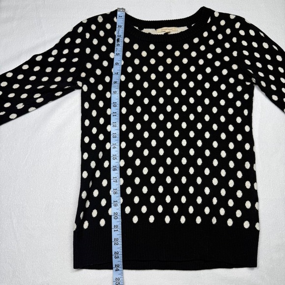 41 Hawthorn Sweater Women's S Polka Dots Knit Pullover 100% Cotton Black White - Picture 6 of 6